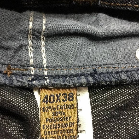 Blue Pronto Uomo Straight Leg Jeans Dark Big & Tall 40‎ X 38 Act 39 X 39 - Picture 6 of 12